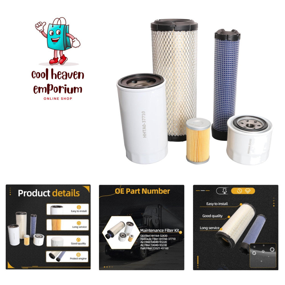 Complete Filter Kit Including Oil, Air, Hydraulic & Fuel Filters for Kubota HST