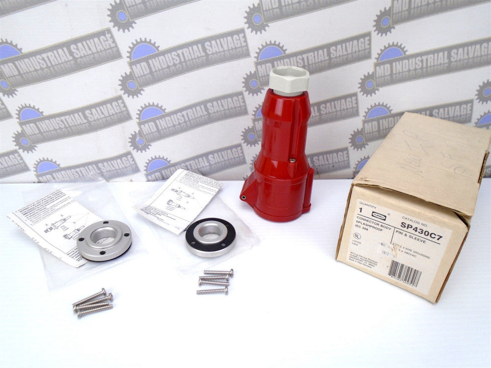 HUBBELL - PIN & SLEEVE Splashproof (RECEPTACLE) - SP430C7 - 30A 3PL (NEW in BOX)