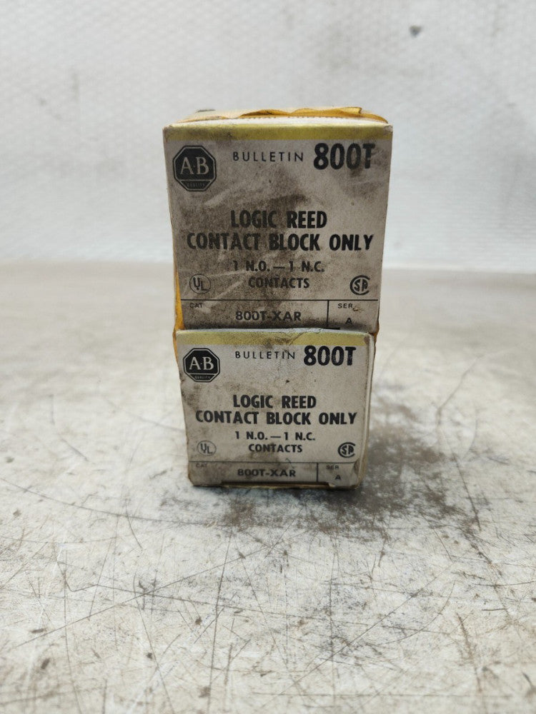 NEW IN BOX LOT OF 2  ALLEN BRADEY LOGIC REED CONTACT BLOCK  800T-XAR