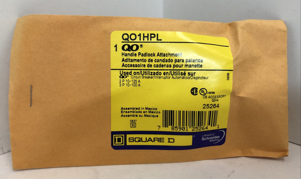 Square D Handle Lock Attachment for Circuit Breakers - QO1HPL