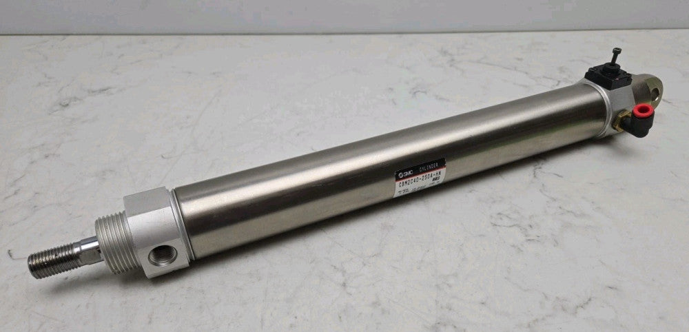 Smc CBM2C40-250A-HN Pneumatic Cylinder End Lock 40mm Bore 250mm Stroke 145 Psi 