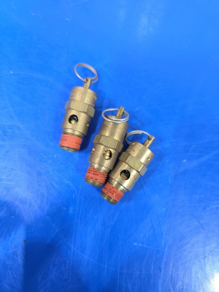 NEW CDI CONTROL DEVICE ST25 BRASS AIR SAFETY VALVES 1/4" NPT 75 PSI LOT OF 3