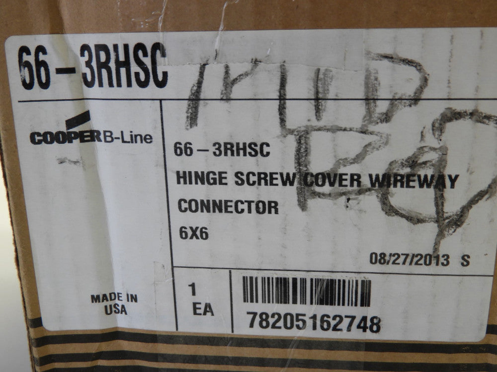 Cooper B-Line 66-3RHSC 6x6 HInge Screw Cover Wireway Connector