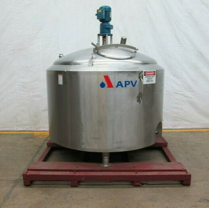 APV CREPACO 500GAL INSULATED STAINLESS STEEL MIXING TANK