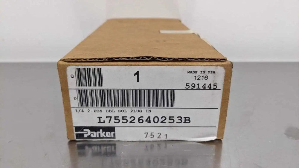 Parker L7552640253B 2 Position Double Solenoid Plug In 1/4" NPT 591445
