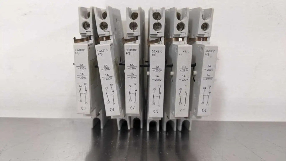 6 Pack Siemens 5SX9100 HS Auxiliary Contact Block for Miniature Circuit Breaker