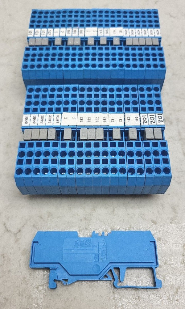 40 Pack Wago 60947-7-1 Blue Terminal Contact Block 600V 20A 28-12 Awg Used