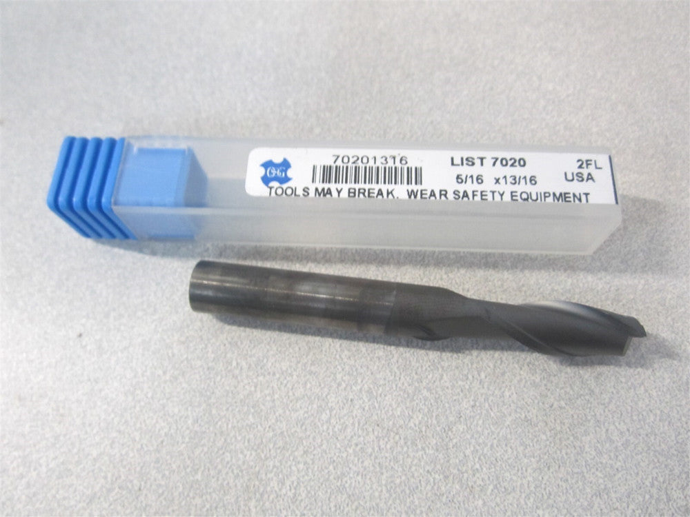 OSG (70201316) 5/16" x 13/16" x 5/16" x 2-1/2" Solid Carbide 2Fl Square End Mill