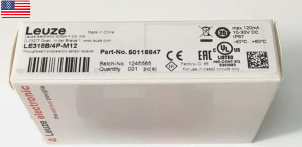 One Brand New LEUZE LE318B/4P-M12 PHOTOELECTRIC SENSOR - US Stock