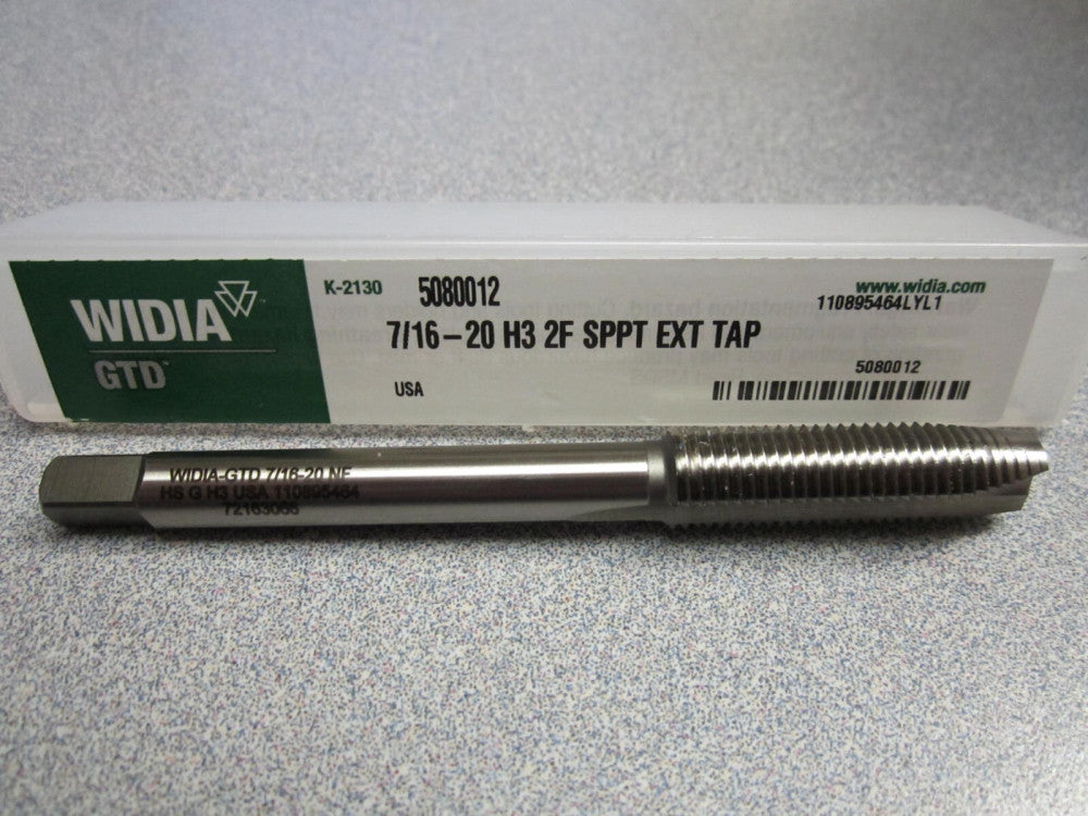 Widia GTD (5080012) 7/16"-20 H3 3 Flutes Spiral Point Extension Tap 