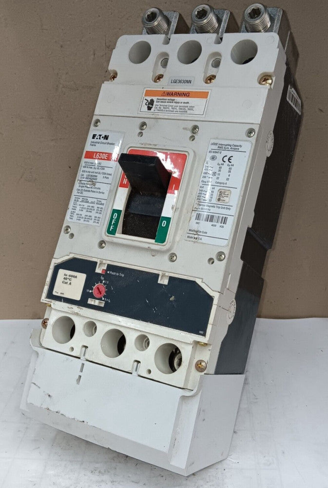EATON LGE3630W 600 AMP CIRCUIT BREAKER 3 POLE 600 VAC