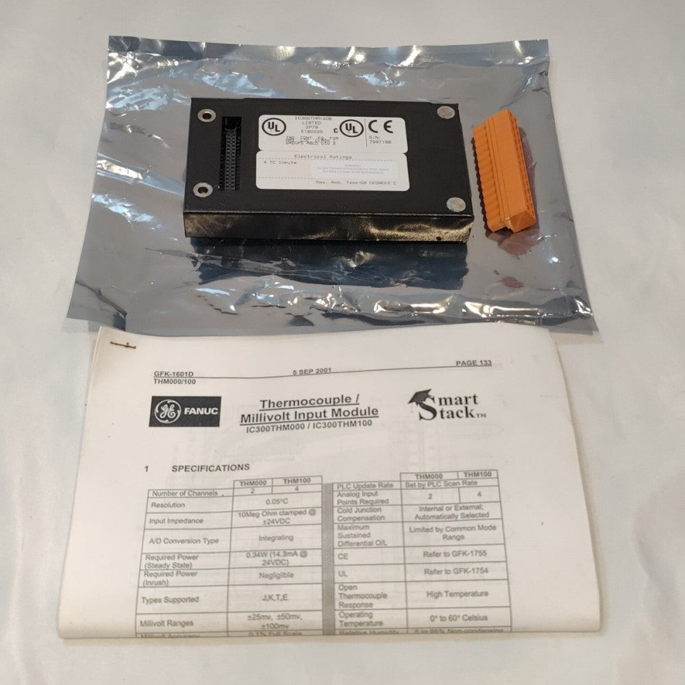 GE Fanuc Thermocouple Input Module IC300THM100B New Open Box
