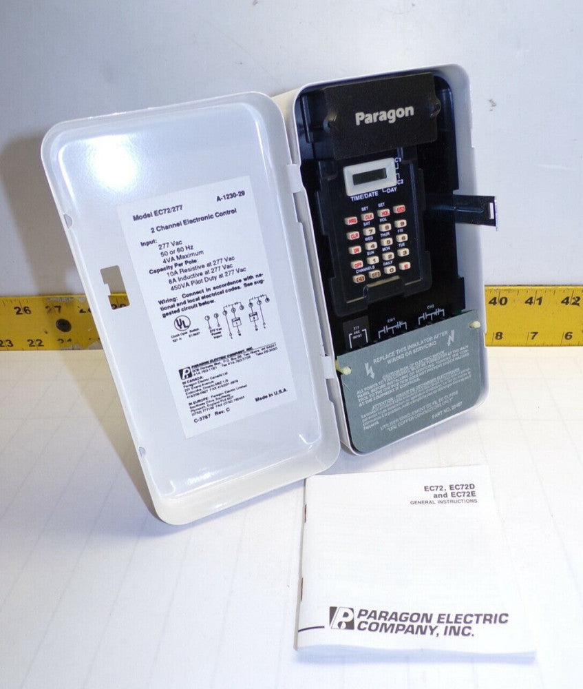 NEW PARAGON 2 CHANNEL ELECTRONIC TIME CONTROL 277 VAC  EC72