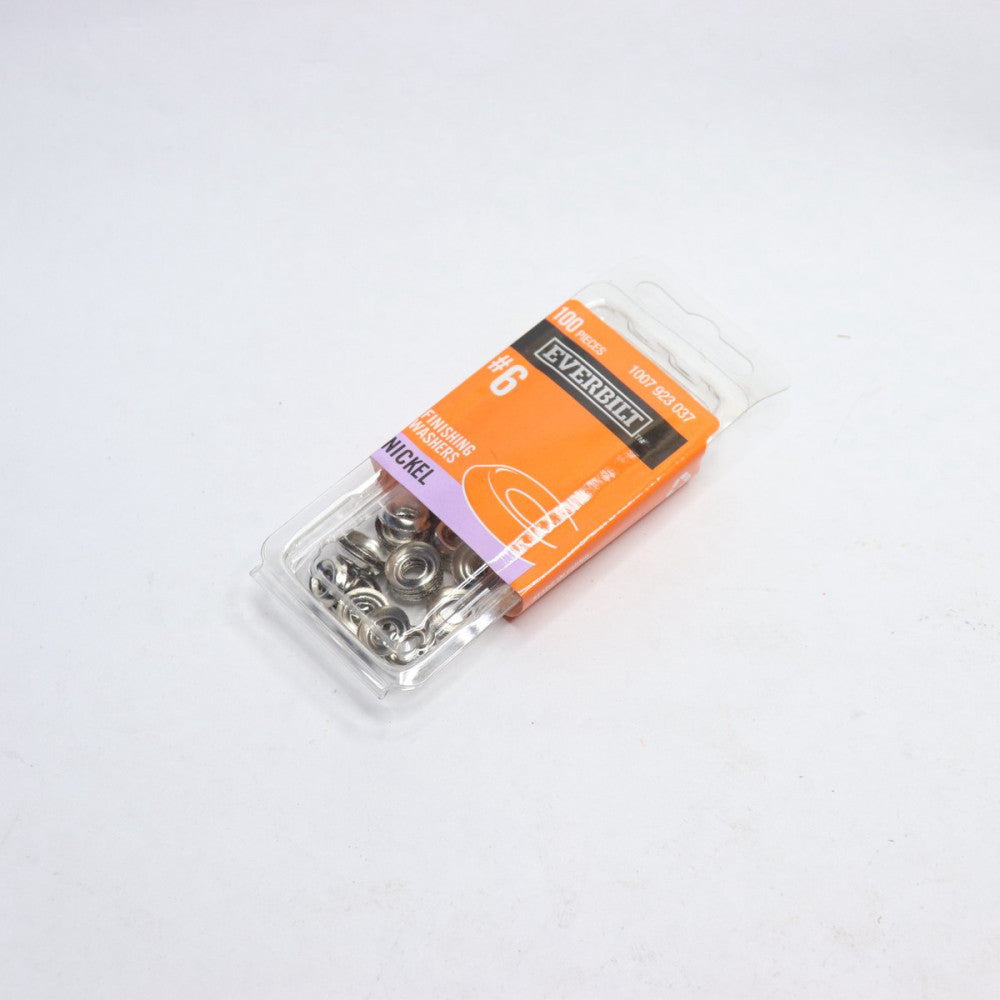 (100-Pk) Everbilt Finishing Washer Nickel Plated #6 825092