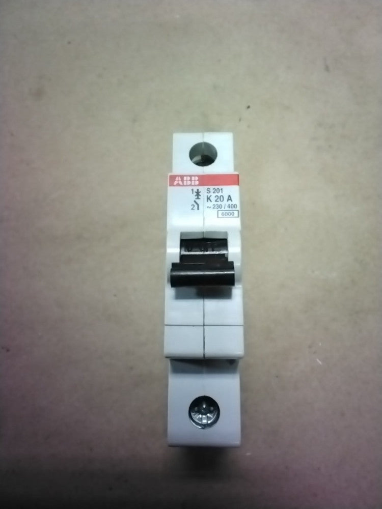 ABB S201 K 20 A 1 POLE 20A ~230/400 Circuit Breaker