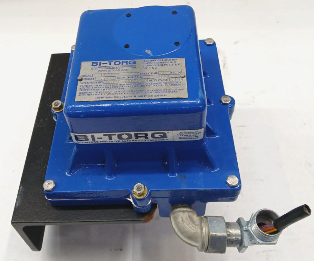 BI-TORQ ELECTRIC VALVE ACTUATOR ASSEMBLY PART NO BI200A72S 115 VAC 200 LB TORQUE