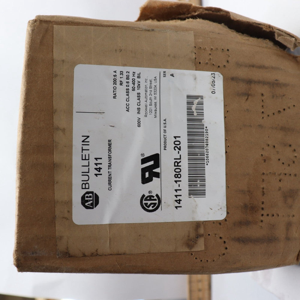 Allen Bradley Current Tranformer Ins Class 10kV Bil 600V 50-400 Hz 114-180RL-201