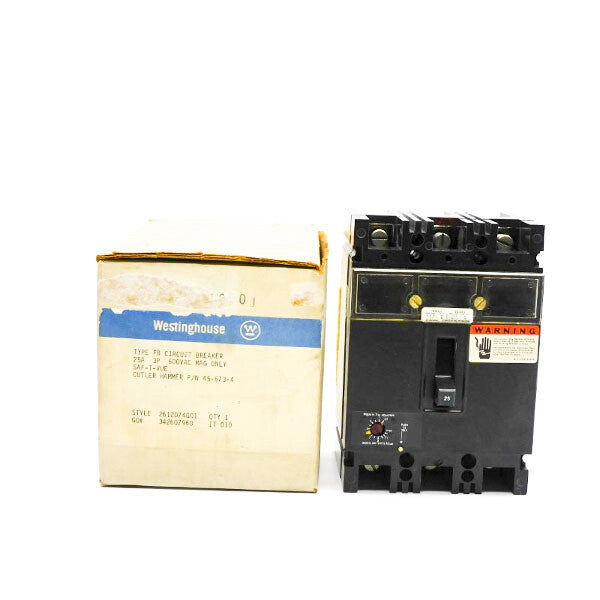 WESTINGHOUSE 2612D74G01 45-673-4 600VAC 25A NSMP