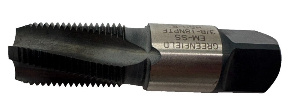 GREENFIELD 3/8" HS SQUARE END MILL,  2 FL, Made in USA