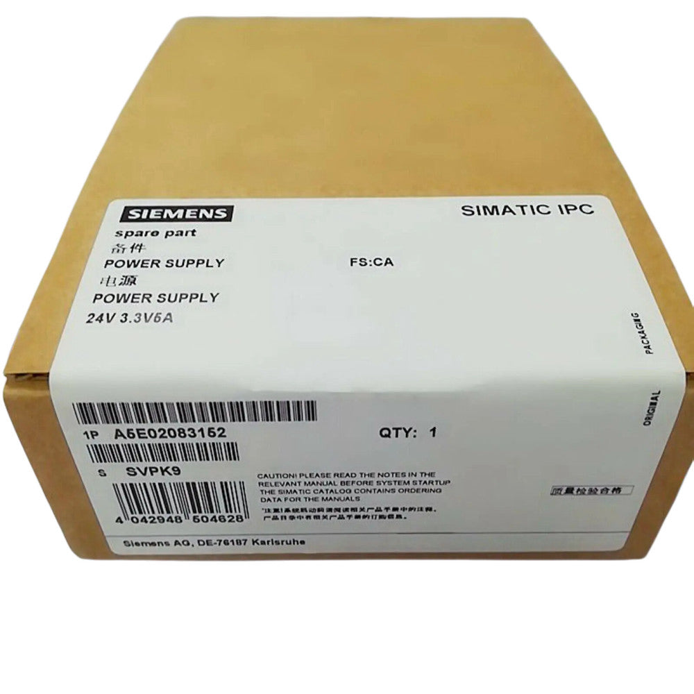 New In Box SIEMENS A5E02083152 Power Supply A5E02083152