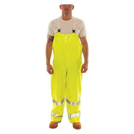 Tingley O53122 Hi-Visibility Rain Bib Overall, Polyester/Pvc, 33 In Inseam, 60