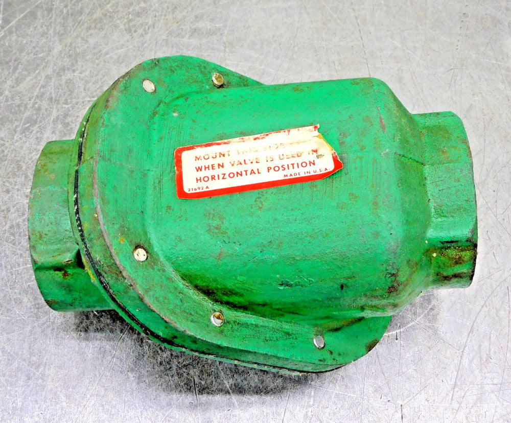 Horizontal Flow Control Butterfly Valve 2" NPT 21692A, 21691, 21697 Green