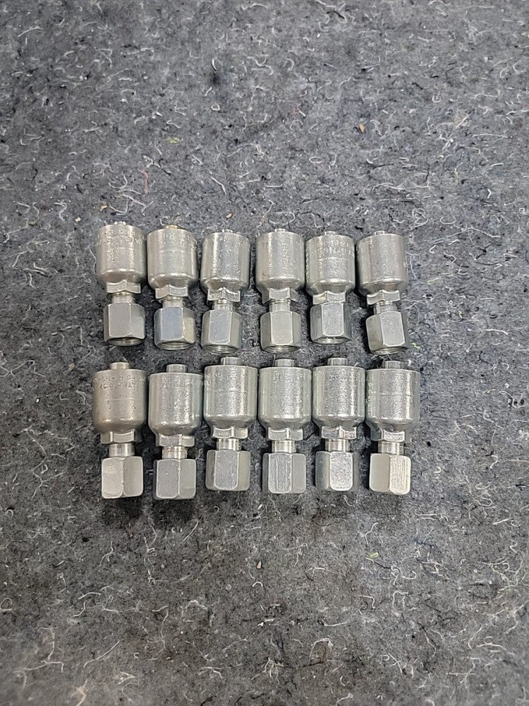 12 Parker 10643-8-8 Fitting,Crimp,Female Jic,Straight
