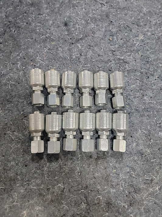 12 Parker 10643-8-8 Fitting,Crimp,Female Jic,Straight