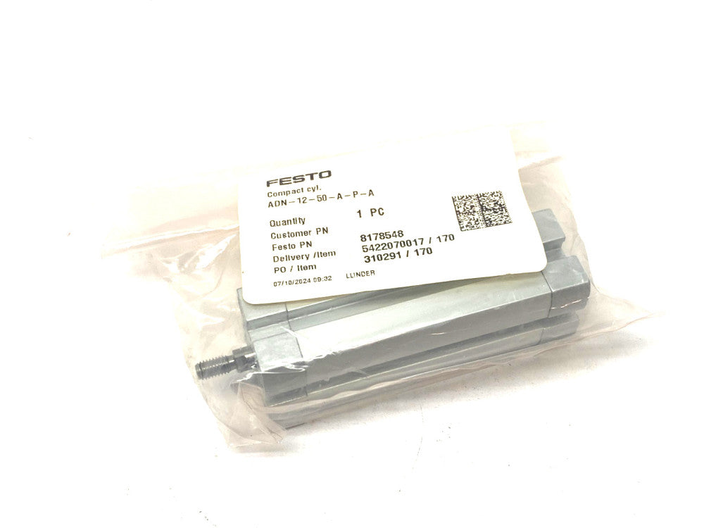 Festo ADN-12-50-A-P-A Compact Cylinder 12mm Bore 50mm Stroke 8178548