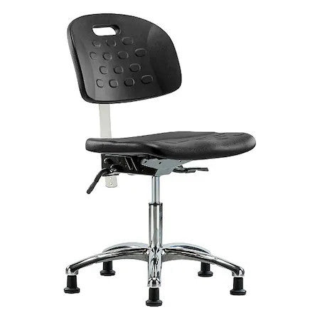 Zoro Select Br-Clr-Hpdhch-Cr-T1-A0-Rg-Blk Esd Task Chair, No Arms, 17-3/4" To