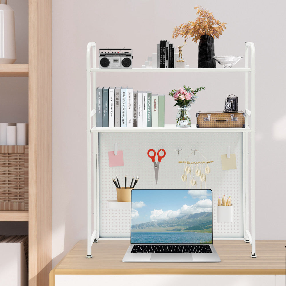 Book Storage Rack Tabletop Documents Stand Metal 2-Tier Book Stand For Office