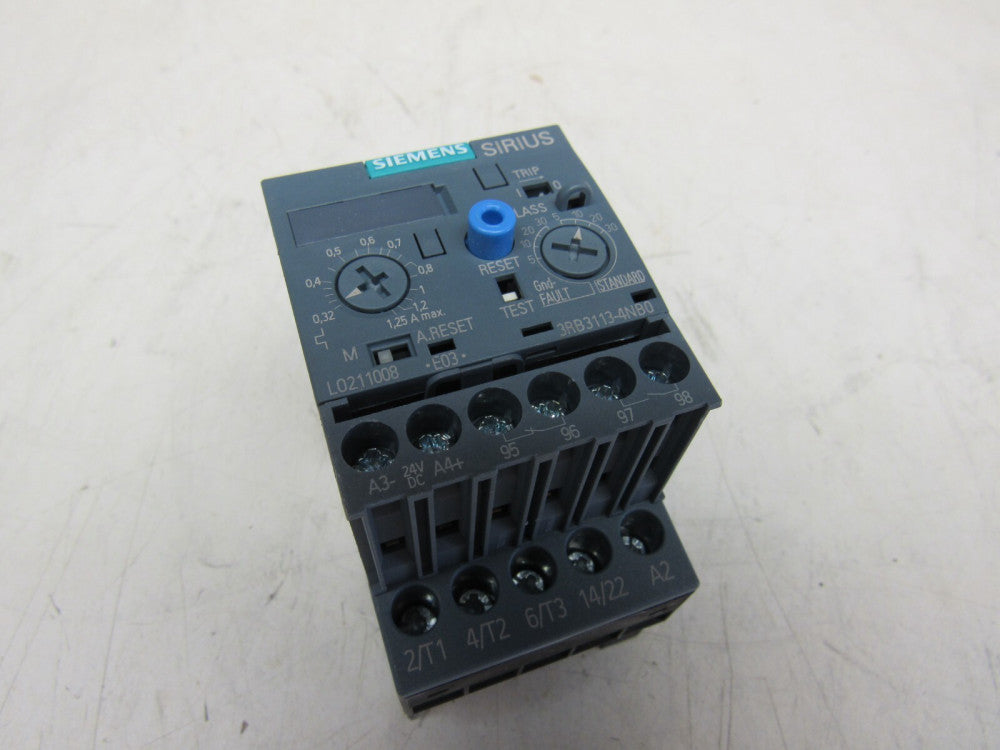 SIEMENS SIRIUS 3RB3113-4NB0 OVERLOAD RELAY 600V 0.32-1.25A XLNT USED TAKEOUT