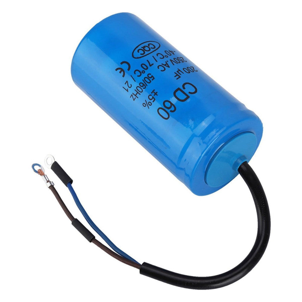CD60 Run Capacitor 200uF 250VAC 50/60Hz for Motor Air Compressor Operation