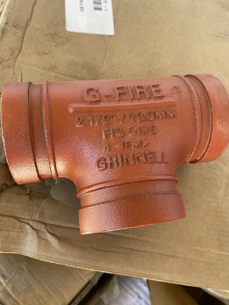  BRAND NEW 519S25P GRINNELL 519S SHORT RADIUS GRVD TEE 2.5 PAINTED G -FIRE 