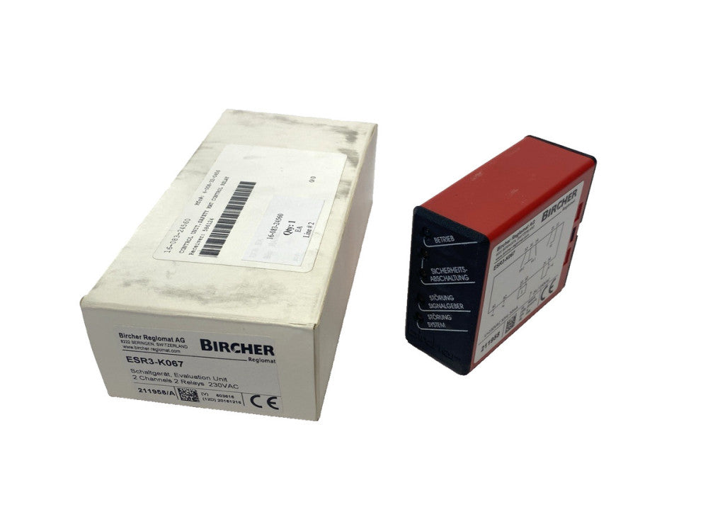 Bircher Reglomat ESR3-K067 Switching Evaluation Unit, 2 Channels 2 Relays 230VAC