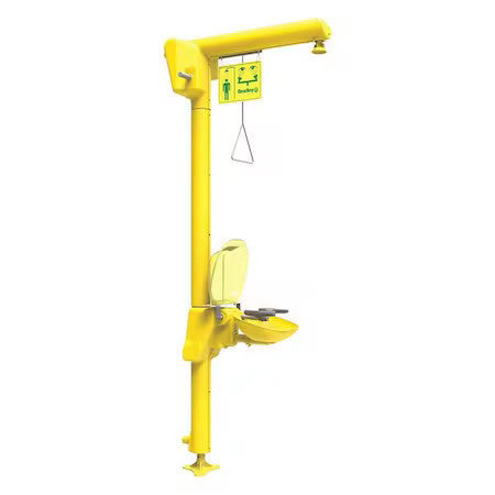 Bradley S19-304D2b Shower With Eyewash, Floor Mount, 93 3/4 In H., 16 1/2 In W