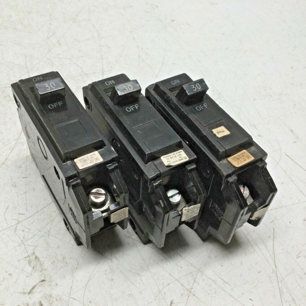 GE General Electric THQL1130 Single Pole 30 AMP Circuit Breaker (LOT of 3)