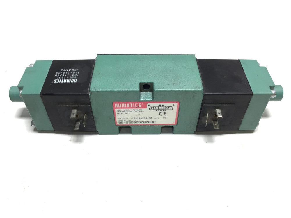 Numatics 554SS6006000030 Solenoid Valve 110-120V 50-60Hz 30Amps 150PSIG Air M...