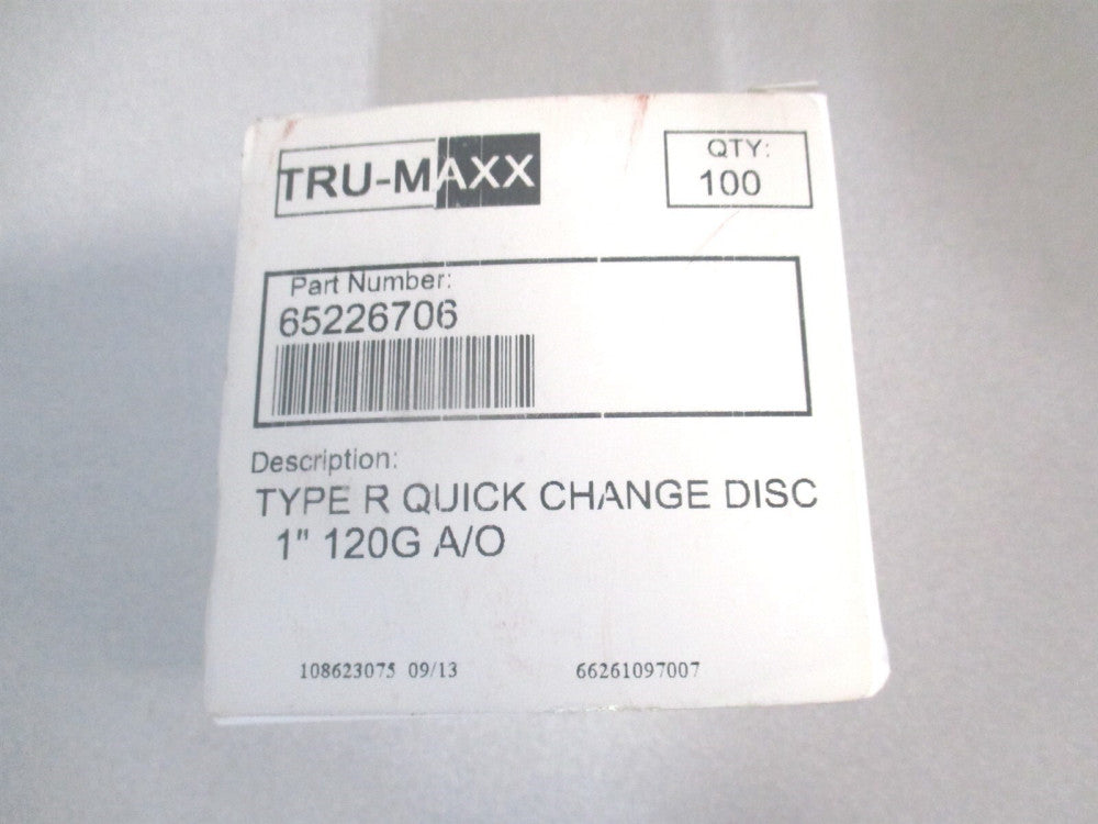 (69957323691) 1″ 120 Grit Fine Aluminum Oxide Quick Change Disc - Pack of 100 