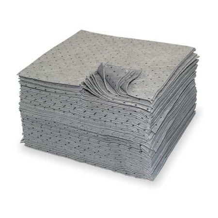 Oil-Dri L91001 Sorbent Pad, Universal, 19 Gal Vol Absorbed Per Pkg, 15 In X 19