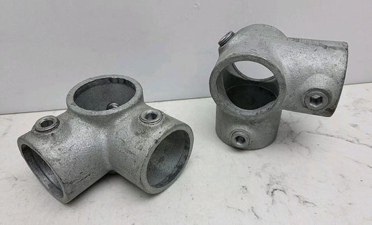2 Pack Kee Safety 21-8 Kee Klamp 90 Degree Two Socket Tee 1-1/2" Dia Used