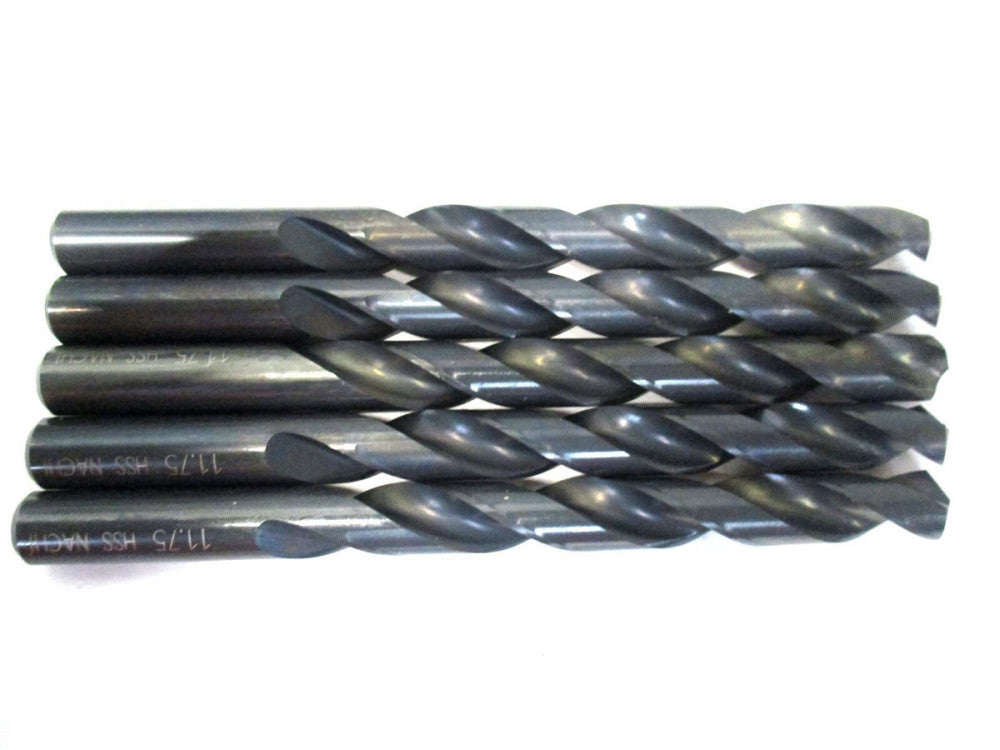 Nachi (0145635) 15/32 x 4-19/64 x 5-3/4 2-Flute HSS Spiral Fl Jobber Drill 5 PC