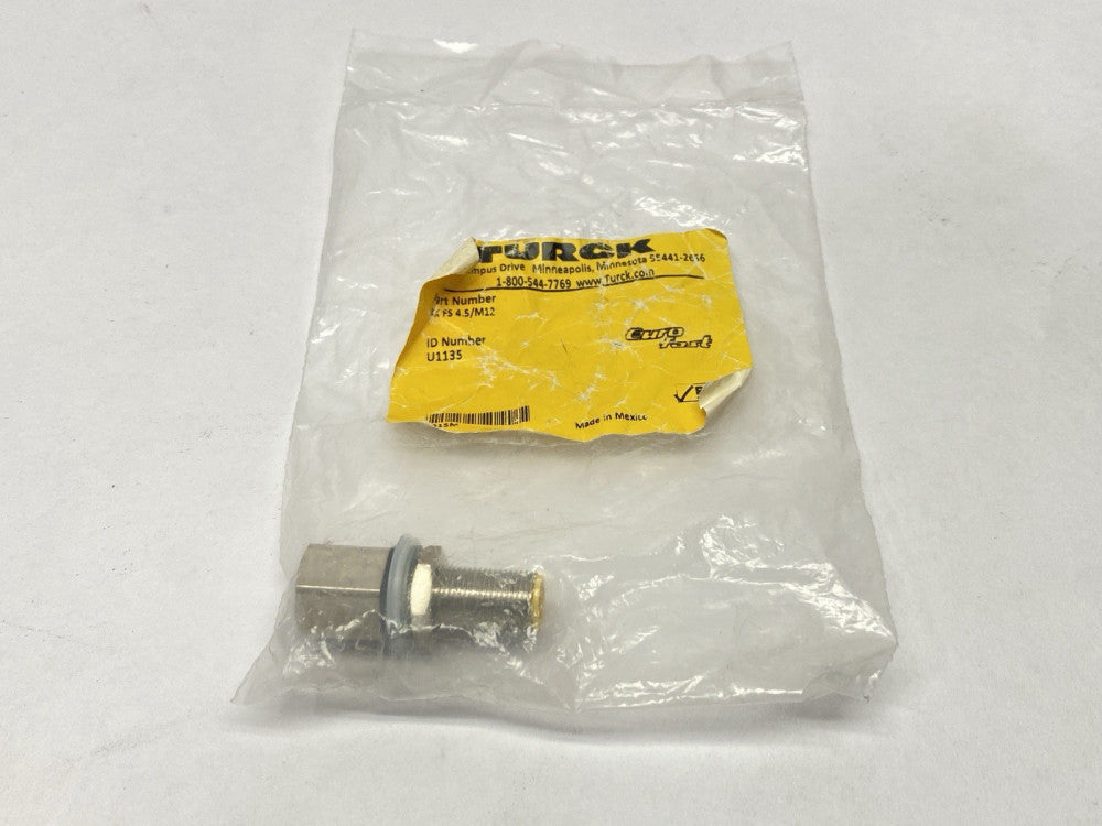 Turck FK FS 4.5/M12 Actuator And Sensor Receptacle Rear Mount M12 5-Pin U1135