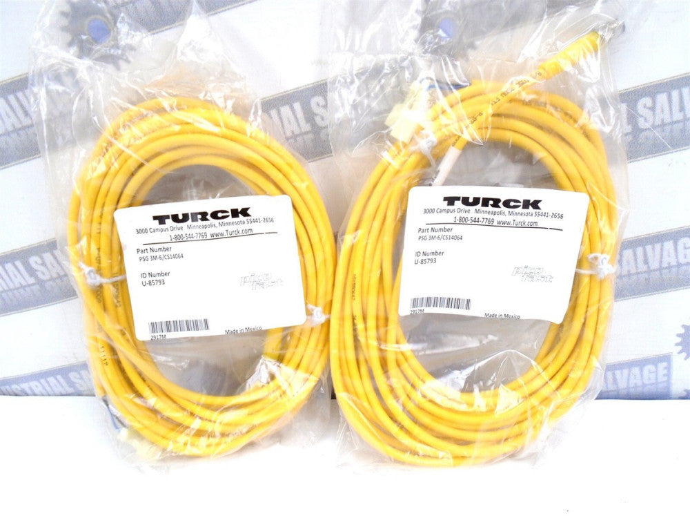 TURCK - PSG 3M-6 - PSG 3M-6/CS14064 - 6M(19ft) - M8 3-Pin to (2) F Spade U-85793