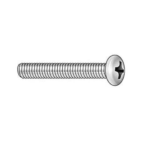 Zoro Select U24211.016.0150 No 8-32 X 1-1/2 In Phillips Round Machine Screw,