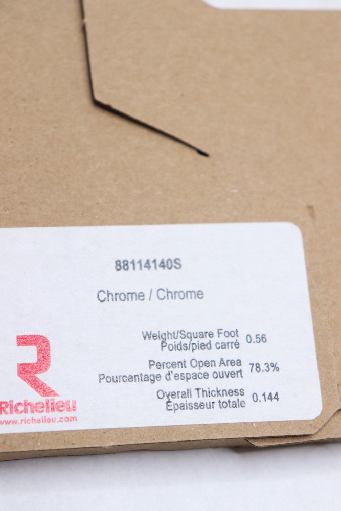 Richelieu Decorative Wire Mesh Sample Model H Chrome 88114140S 