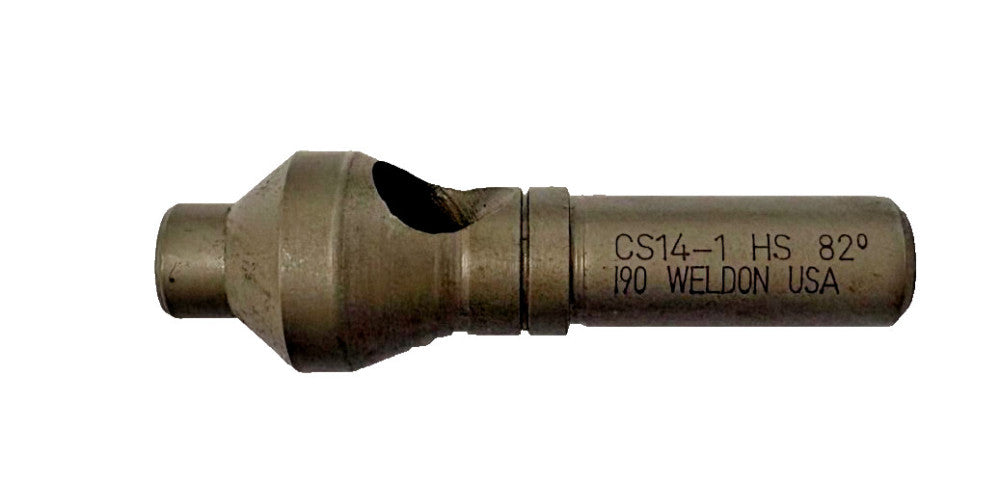 WELDON DEBURRING TOOL, CS14-1, 82 DEG, SIZE 7/16", OAL 2-3/4"