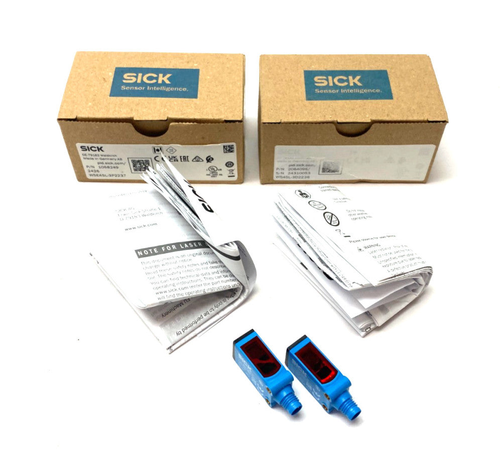 Sick WSE4SL-3P2237 Through-Beam Photoelectric Sensor Set Tra. & Rec. 1058249