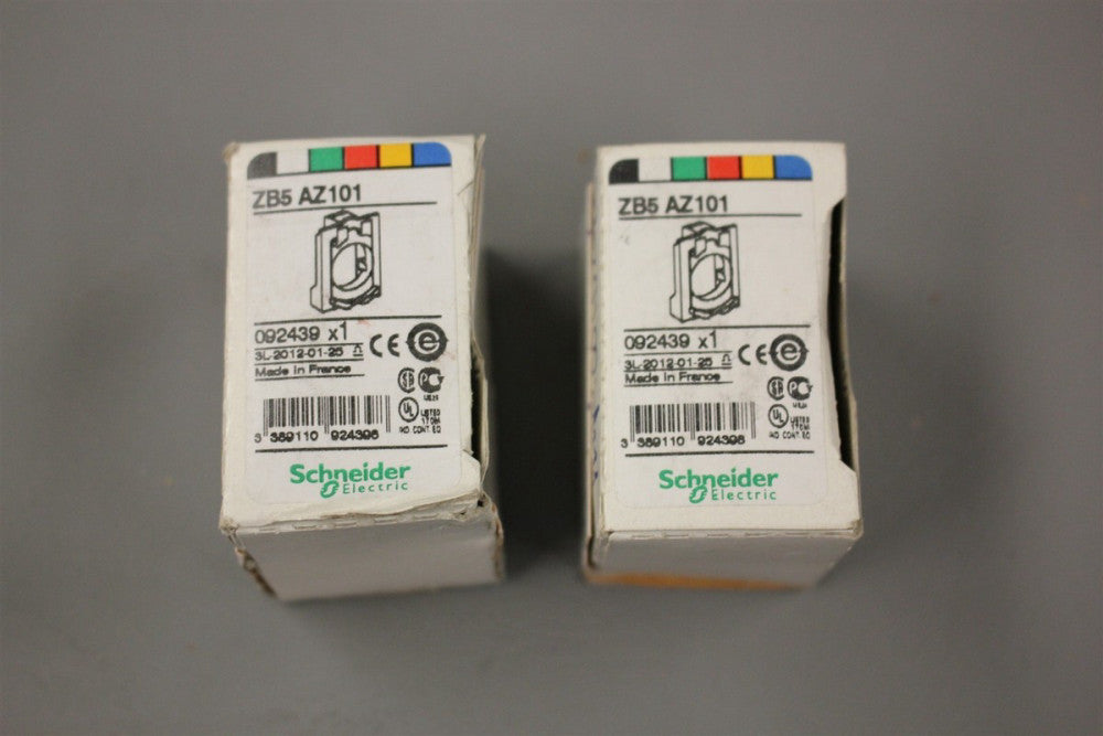 Lot of 2 NEW SCHNEIDER ELECTRIC CONTACT BLOCKS ZB5 AZ101 092439