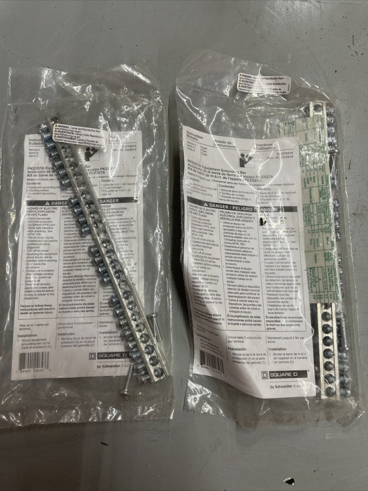 1) New! Square D EAV74515 Ground Bar Kit 225A 23 Terminals